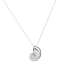 Collar con Colgante de Concha Caracol para Hombre plata