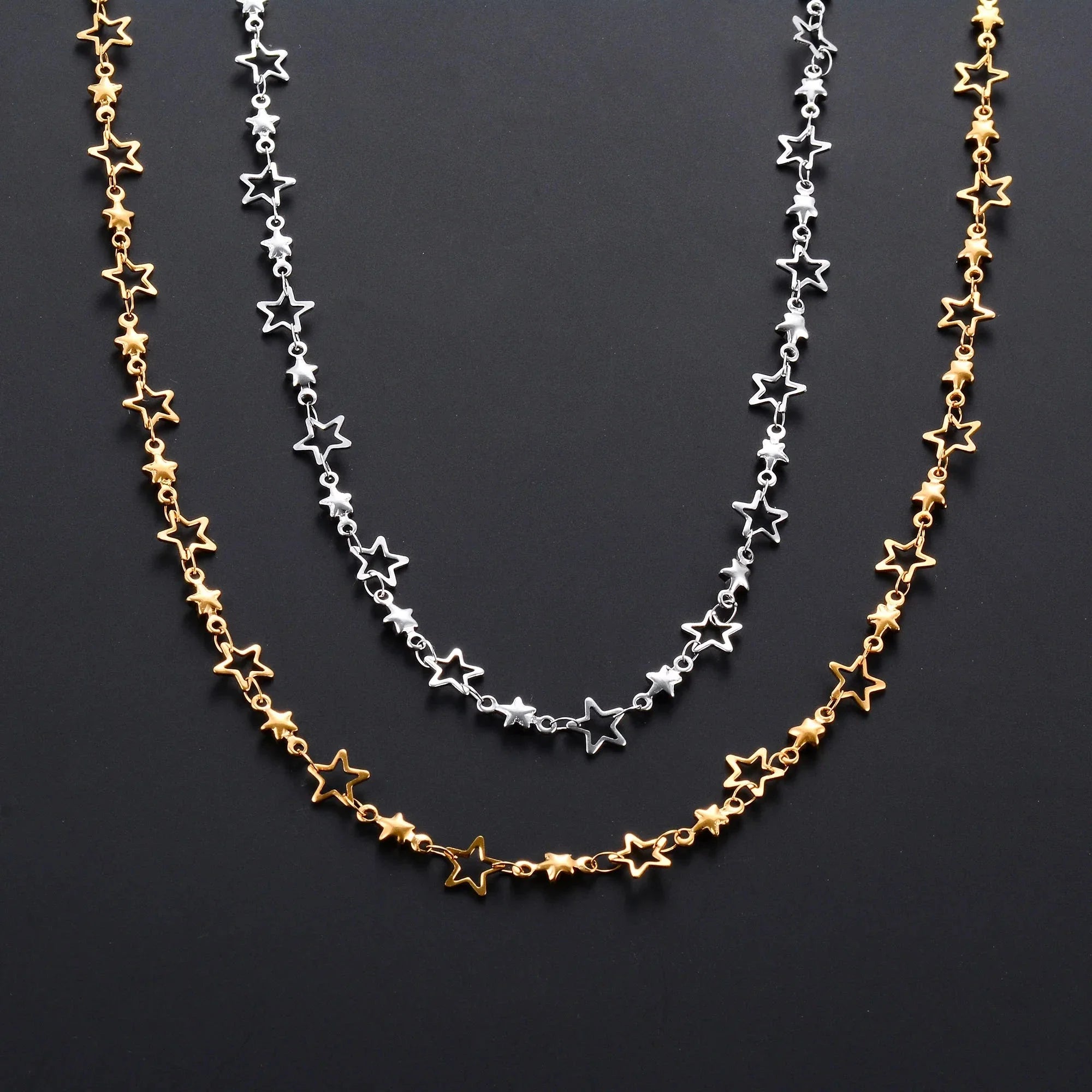 Collar con Colgante de Estrella de Astrología para Hombre o Mujer plata