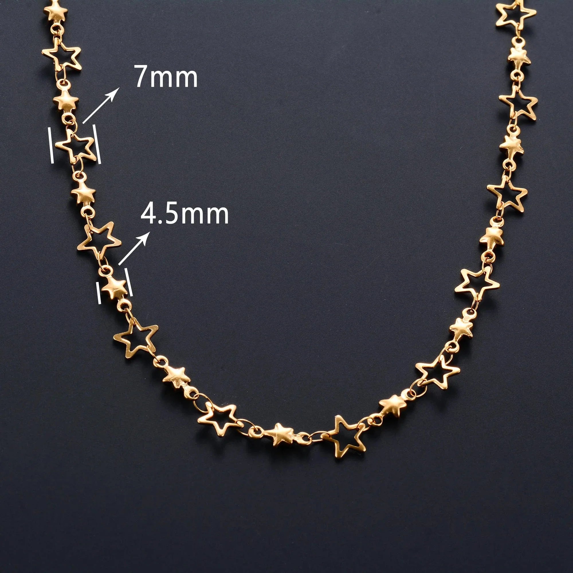 Collar con Colgante de Estrella de Astrología para Hombre o Mujer oro