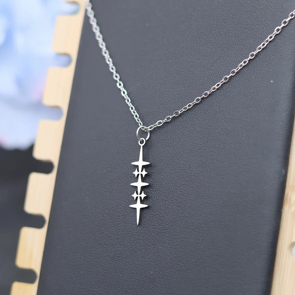 Collar con Colgante de Estrella para Hombre en plata
