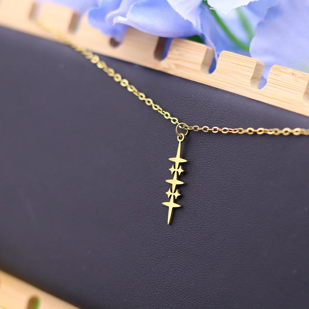 Collar con Colgante de Estrella para Hombre en oro