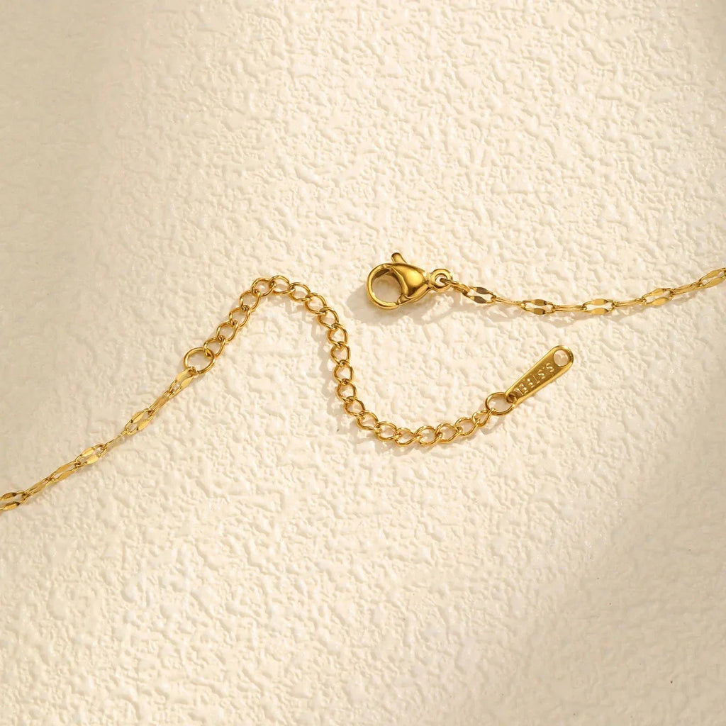 Collar con Colgante de Flor con Circonita Giratoria Antiestrés