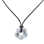 Collar con Colgante de Flor Estilo Romántico gris