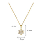 Collar con Colgante de Copo de Nieve de Cristal