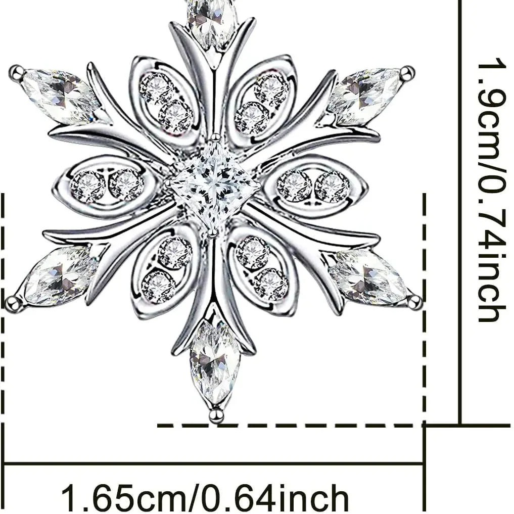 Collar con colgante de copo de nieve en circonia