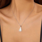 Collar con Colgante Invernal pino plata