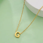 Collar con colgante de inicial - letra 
