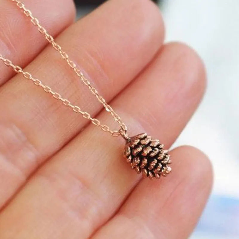 Collar con Colgante de Piña para Mujer en oro