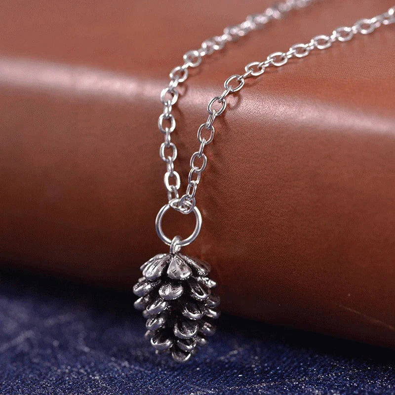 Collar con Colgante de Piña para Mujer en plata