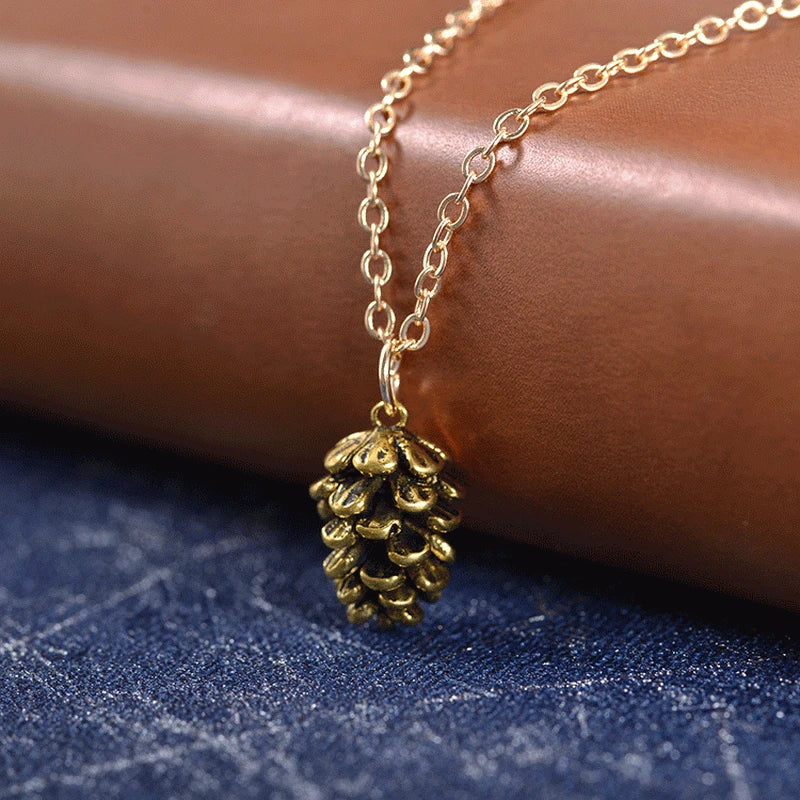 Collar con Colgante de Piña para Mujer en oro