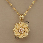 Collar con Colgante Giratorio de Flor Anti-Estrés