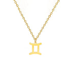 Collar con Colgante Dorado Signo del Zodiaco