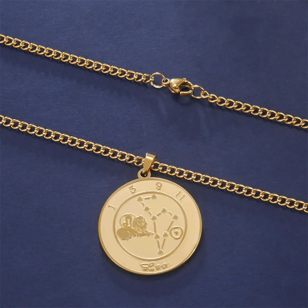 Collar con Colgante del Signo Zodiacal Astrológico para Hombre o Mujer