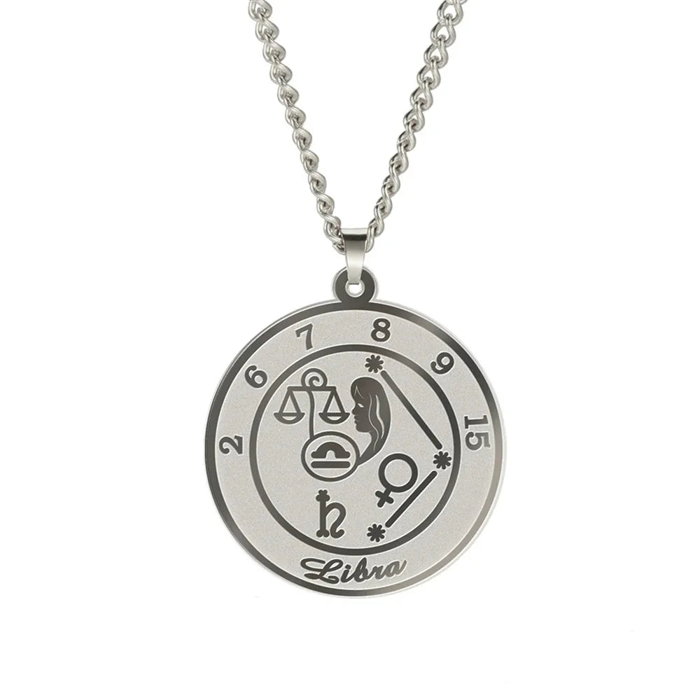 Collar con Colgante del Signo Zodiacal Astrológico para Hombre o Mujer