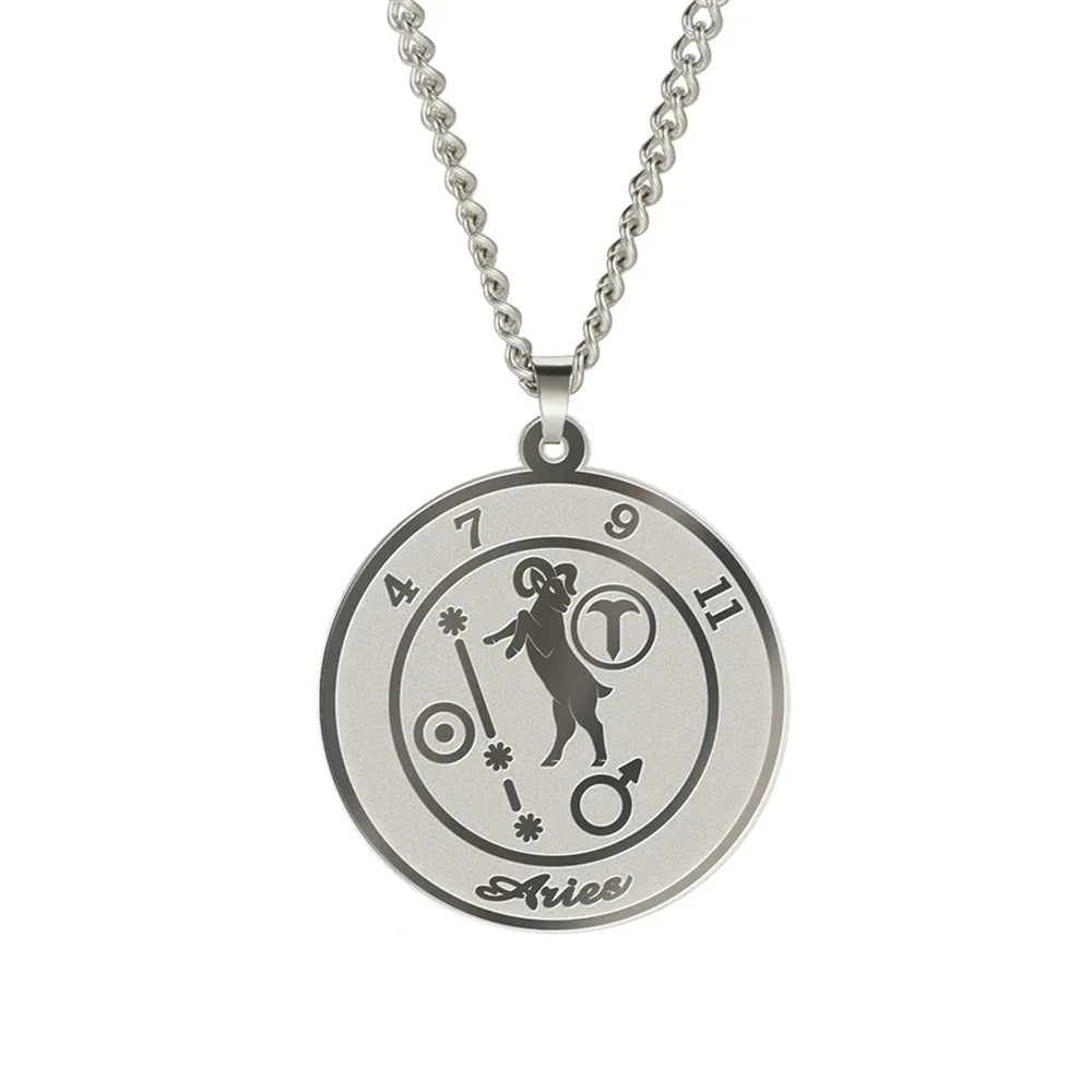 Collar con Colgante del Signo Zodiacal Astrológico para Hombre o Mujer