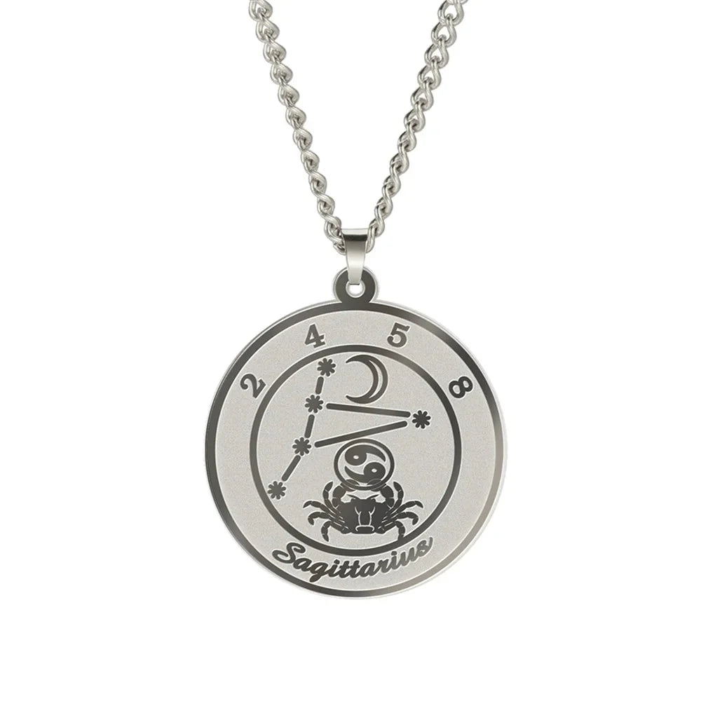 Collar con Colgante del Signo Zodiacal Astrológico para Hombre o Mujer