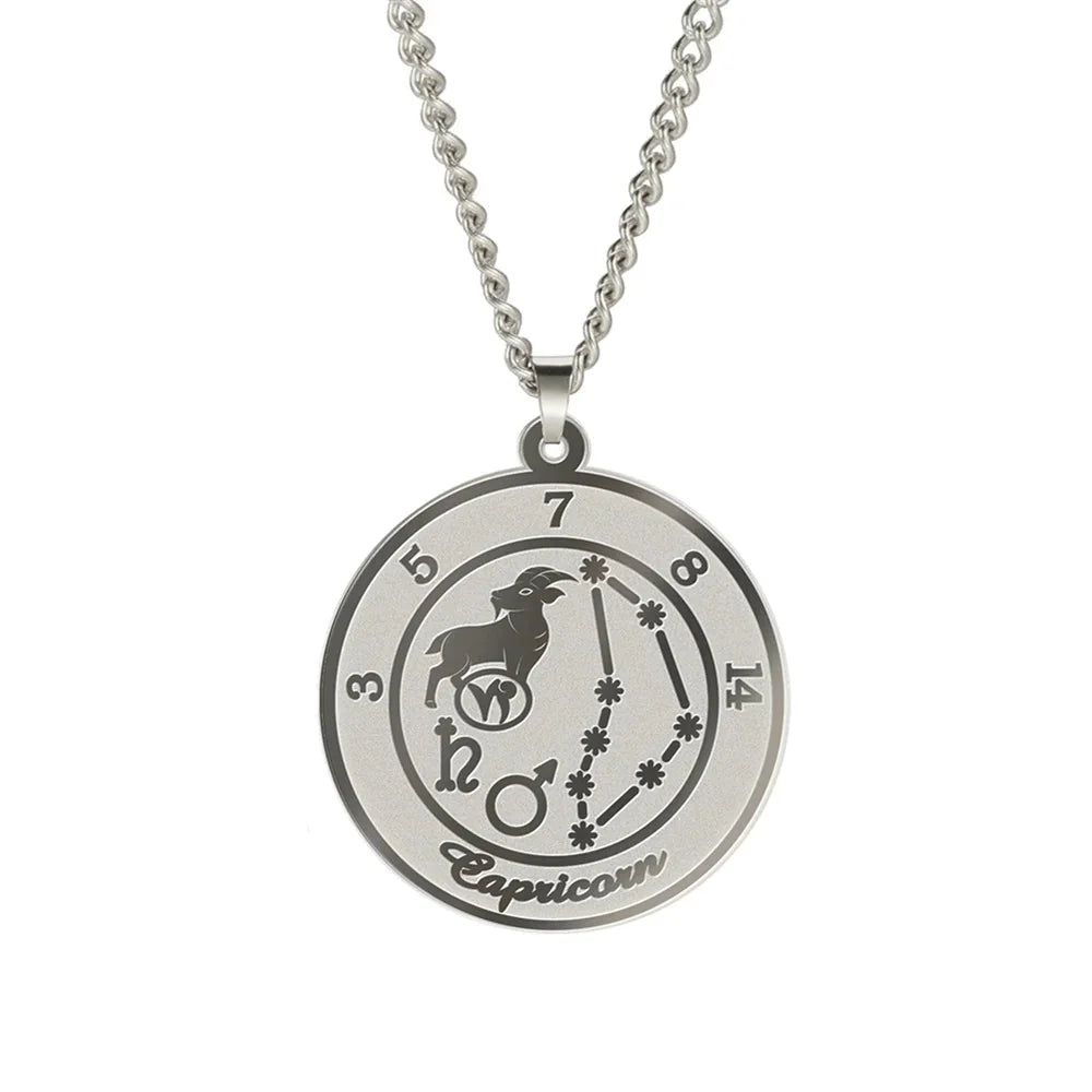 Collar con Colgante del Signo Zodiacal Astrológico para Hombre o Mujer