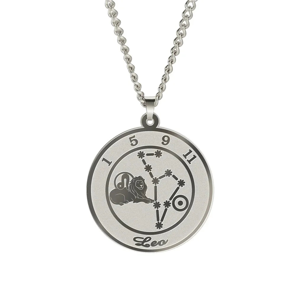 Collar con Colgante del Signo Zodiacal Astrológico para Hombre o Mujer