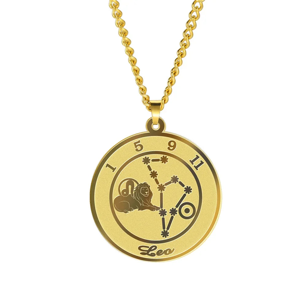 Collar con Colgante del Signo Zodiacal Astrológico para Hombre o Mujer