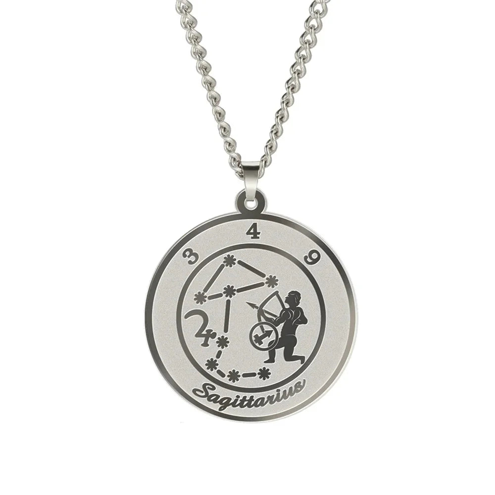 Collar con Colgante del Signo Zodiacal Astrológico para Hombre o Mujer