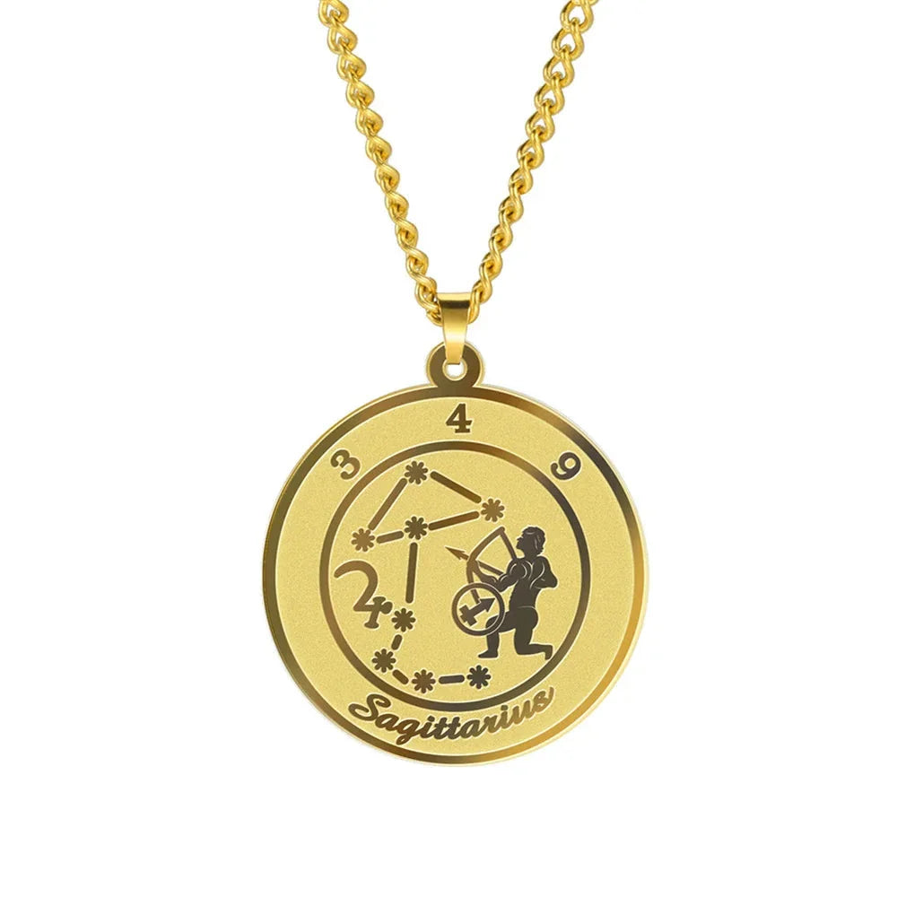 Collar con Colgante del Signo Zodiacal Astrológico para Hombre o Mujer