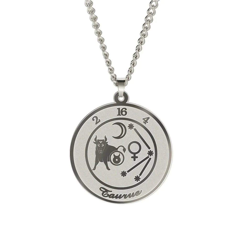 Collar con Colgante del Signo Zodiacal Astrológico para Hombre o Mujer
