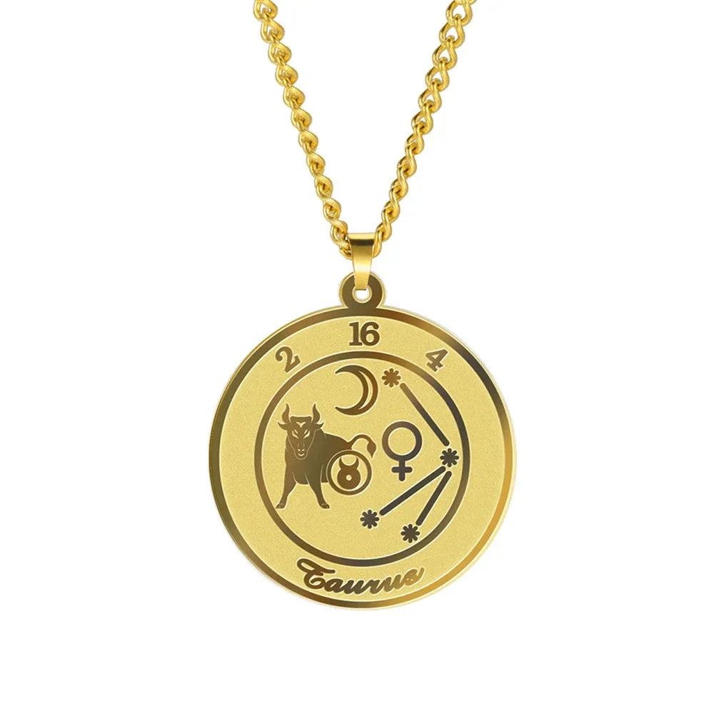 Collar con Colgante del Signo Zodiacal Astrológico para Hombre o Mujer