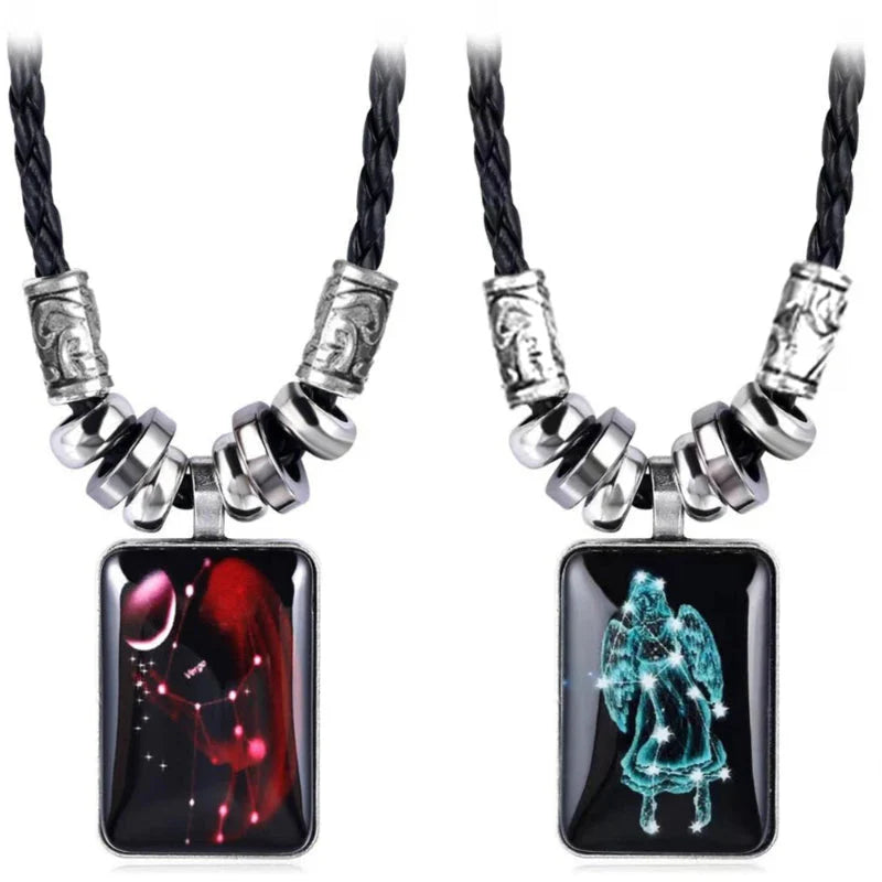 Collar con Colgante de Signo del Zodiaco para Hombre