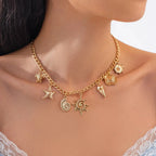Collar con Colgante de Sol y Conchas 2