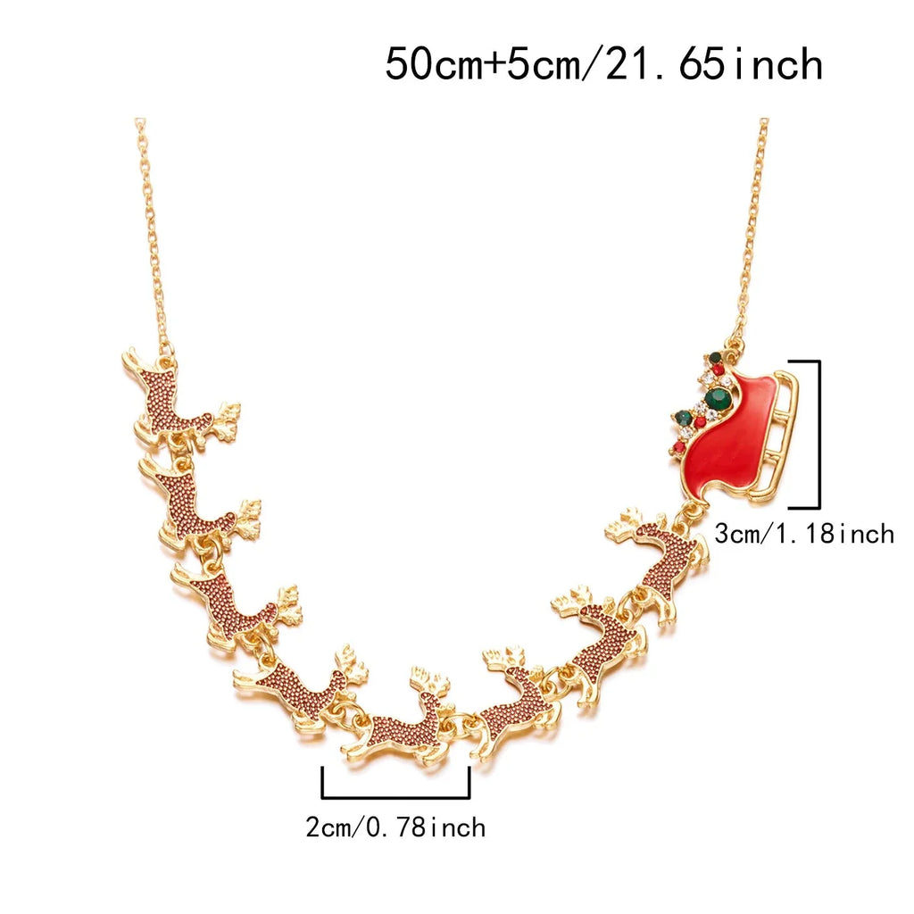 Collar con Colgante de Trineo de Navidad