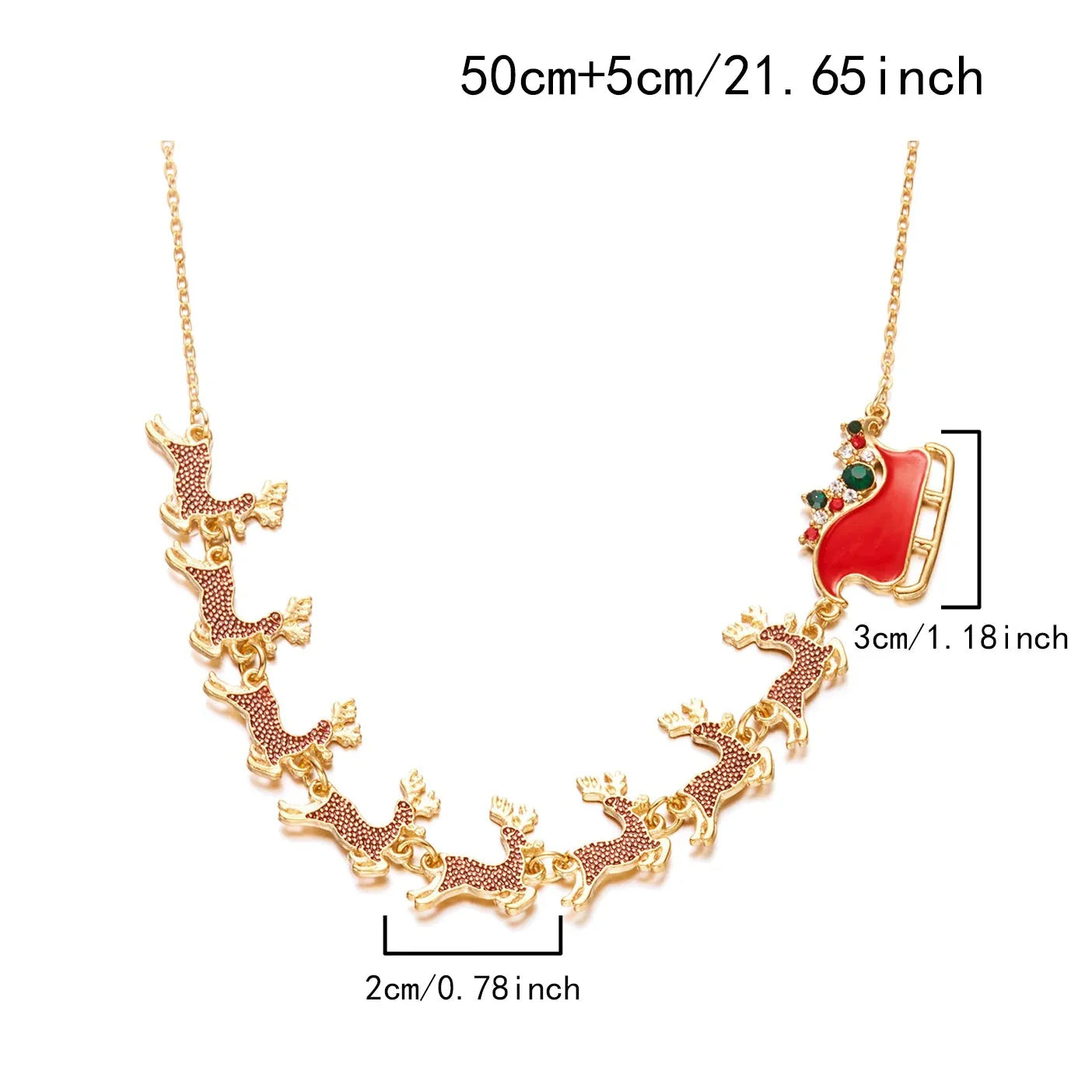 Collar con Colgante de Trineo de Navidad