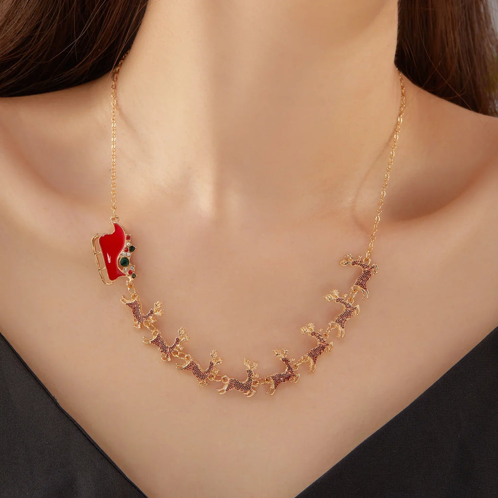 Collar con Colgante de Trineo de Navidad