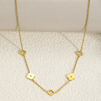 Collar con Colgante de Trébol de 4 Hojas en oro