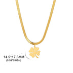 Collar con Colgante de Trébol de 4 Hojas de la Suerte