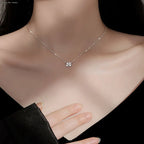 Collar con Colgante de Trébol de 4 Hojas Amuleto de la Suerte para Mujer