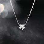 Collar con Colgante de Trébol de 4 Hojas Amuleto de la Suerte para Mujer