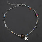 Collar con Colgantes de Flores para Mujer
