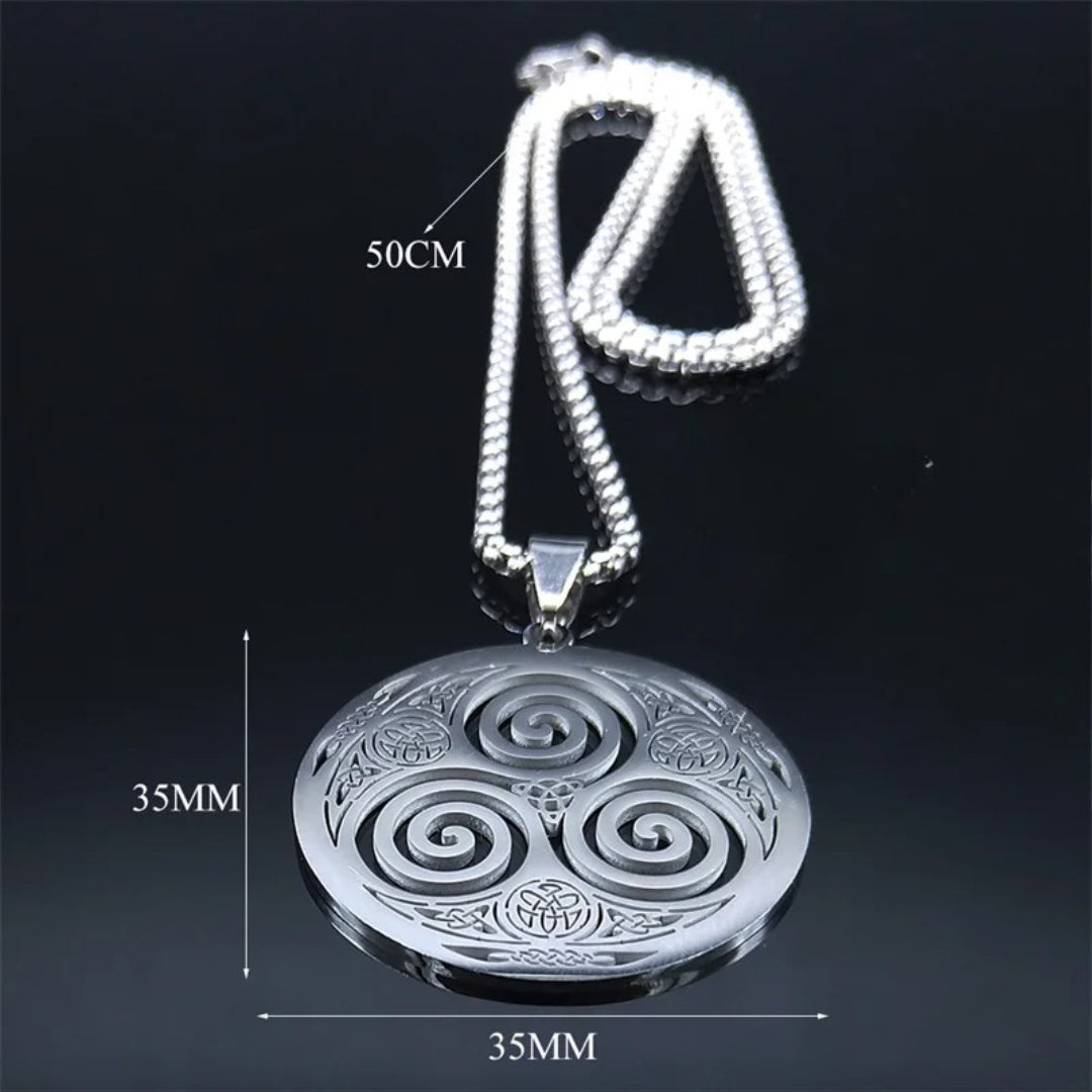 Collar Celta Colgante Triskel Vikingo Hombre Mujer Nórdico