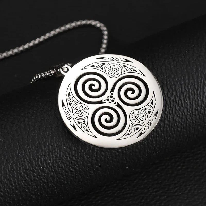 Collar Celta Colgante Triskel Vikingo Hombre Mujer Nórdico