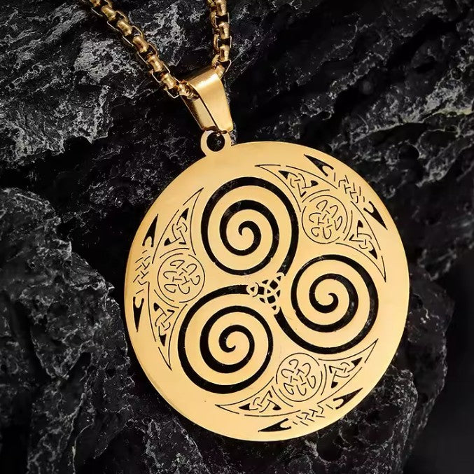 Collar Celta Colgante Triskel Vikingo Hombre Mujer Nórdico