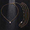 Collar Cadena de Espalda para Boda con Diamantes en oro