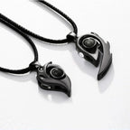 Collar Corazón Separables para Pareja negro