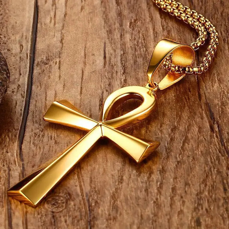Collar Cruz Egipcia Colgante oro