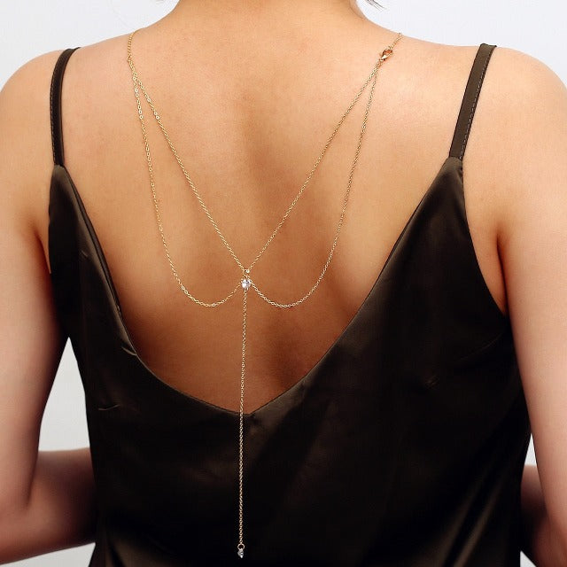 Collar de Espalda Bohemio para Mujer oro
