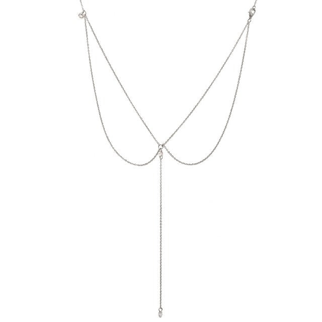 Collar de Espalda Bohemio para Mujer plata