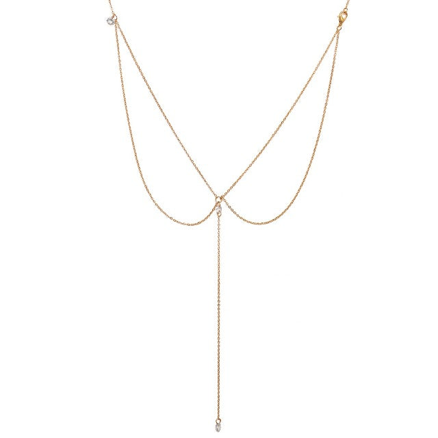 Collar de Espalda Bohemio para Mujer oro
