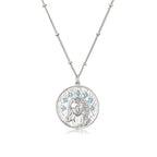 Collar de la Virgen María Colgante Cristiano de plata