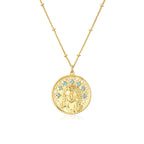 Collar de la Virgen María Colgante Cristiano de oro