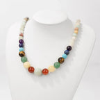 Collar de Protección con Colgante de Piedras 7 Chakras amazonita