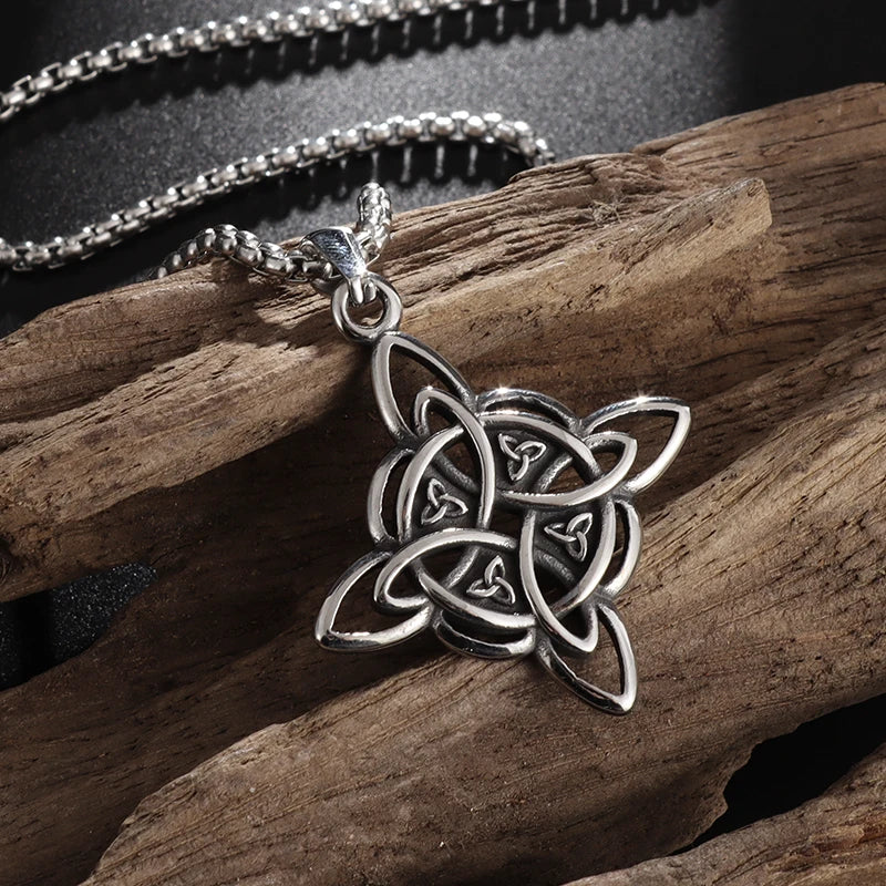 Collar de Protección Nudo de Bruja Colgante Wicca